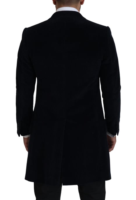 Abrigo largo de algodón negro Dolce & Gabbana para hombre - Image 6