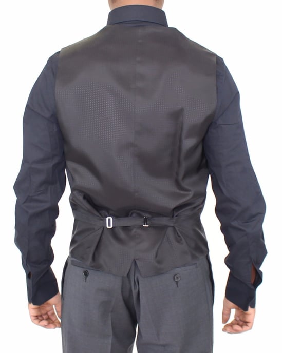 Chaleco Formal Ajustado Gray de Dolce & Gabbana - Image 4