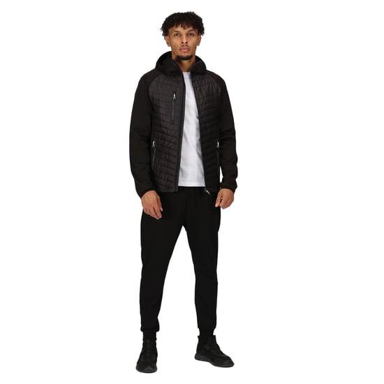 Regatta Mens Navigate Quilted Hybrid Jacket (Black/Seal Grey) - Image 4