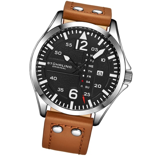 Brown and Black Aviator Quartz 44mm - Image 2
