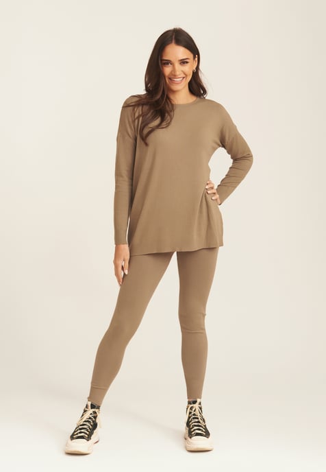 Leggings de algodón cepillado - Image 1