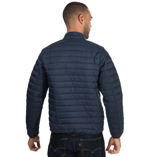 Men's Ben Sherman Lightweight Padded Funnel Neck Jacket in Navy