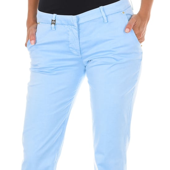 Long Chinese style pants with straight hems 70DBF0028-R123 woman