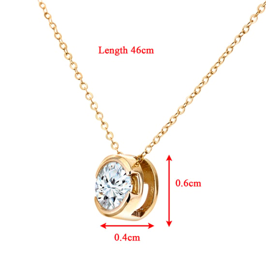 Colgante de oro amarillo de 9 quilates con diamantes de medio quilate y cadena de 45,7 cm - Image 2