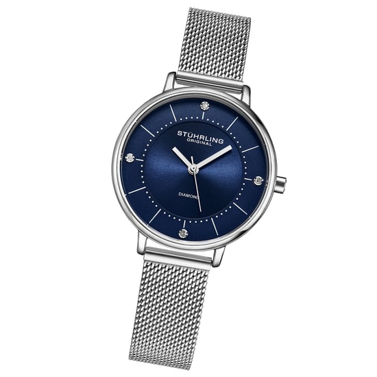Navy Blue and Silver Almasi Quartz 34mm - Image 2