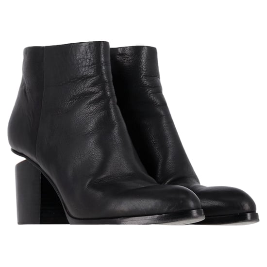 Alexander Wang Gabi Cutout Heel Ankle Boots in Black Leather - Image 4