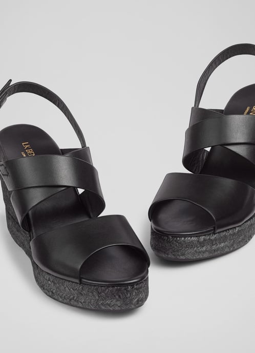 LK Bennett Solice Casual Sandals, Black
