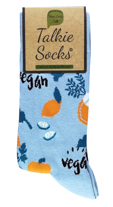 TALKIE SOCKS - Calcetines veganos de algodón azul para hombre y mujer - Image 2