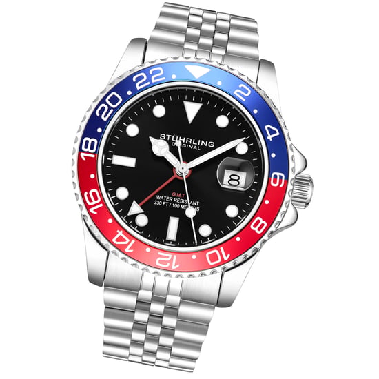 Red and Blue Meridian GMT Quartz 42mm - Image 2