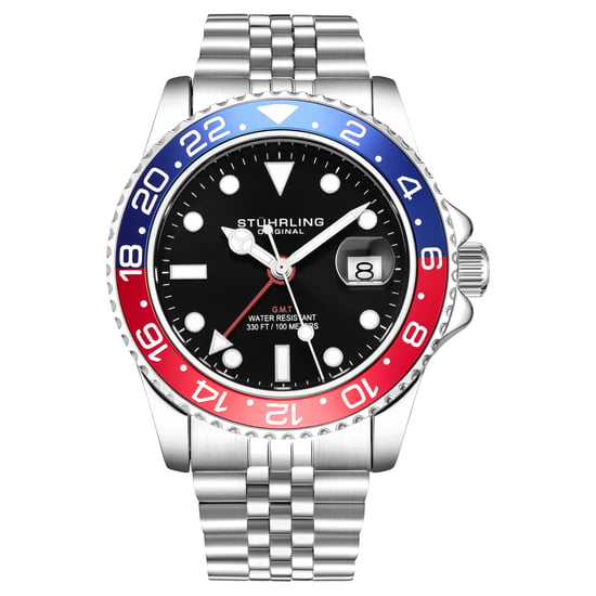 Red and Blue Meridian GMT Quartz 42mm - Image 1