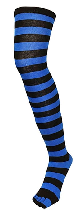 TOETOE - Calcetines de algodón para hombre y mujer - Negro y azul medio - Image 1