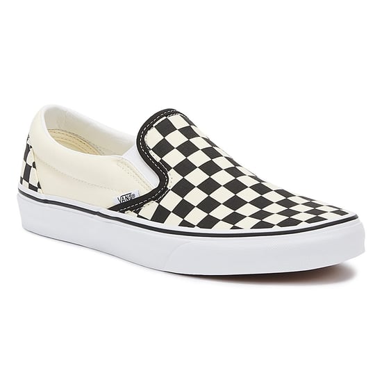 Zapatillas de skate Vans Classic Slip-On Unisex en lona de cuadros negros y blancos - Image 2