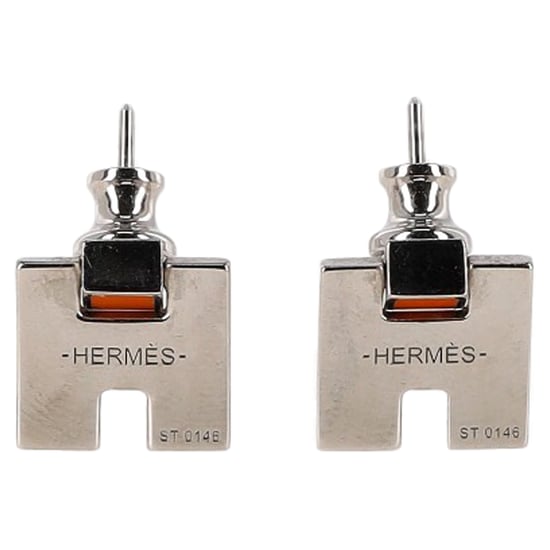 Hermès Eileen Earrings in Silver Metal - Image 1