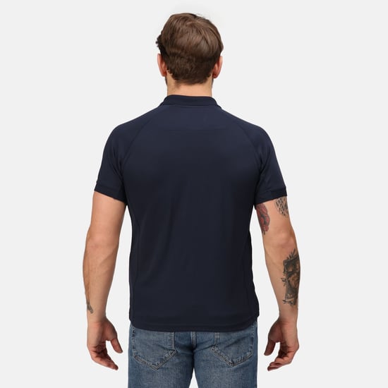 Regatta Hardwear Mens Coolweave Short Sleeve Polo Shirt (Navy)