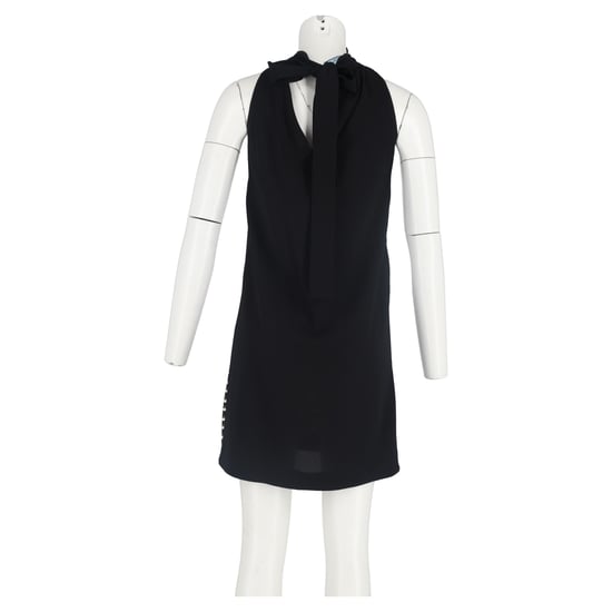 Prada Printed Mini Back Ribbon Dress in Multicolor Viscose - Image 6