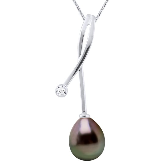 DIADEMA - Pendant - White Gold and Tahitian Pearl