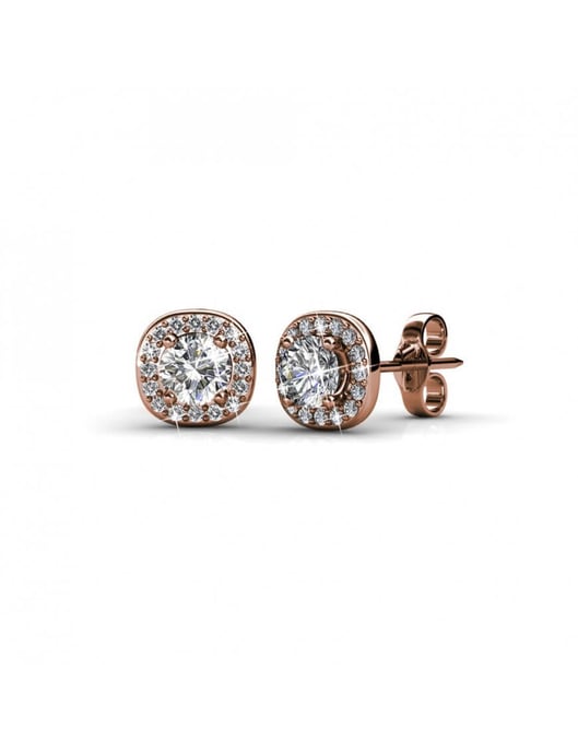 Pendientes Cushy - Oro rosa y cristal - Image 1
