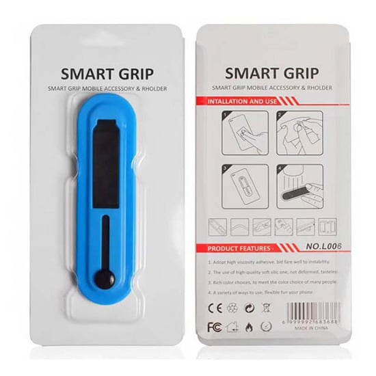 Aquarius Universal Finger Grip Ring Band Smart Mobile Phone Holder - Blue