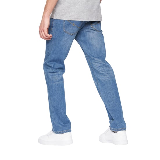 Crosshatch Mens Bandol Straight Leg Jeans (Light Wash) - Image 2