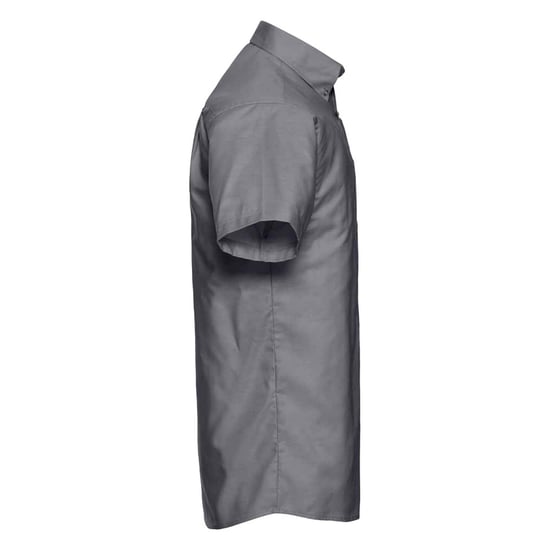 Russell Collection Mens Oxford Formal Shirt (Silver) - Image 3