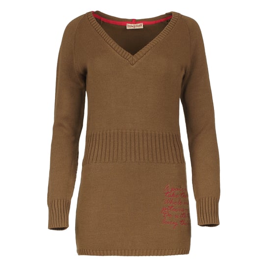 Knit Tunic Dress with Ribbed Waist