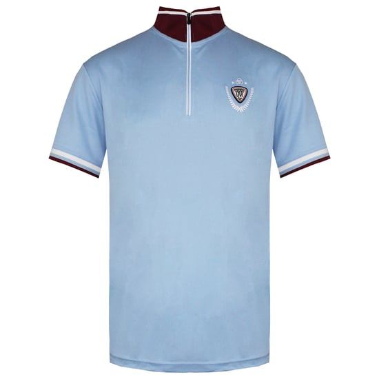 Rossignol Short Sleeve 3/4 Zip Up Light Blue Mens Virage Polo Shirt RLDMY10 794