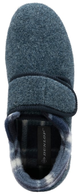 Pantuflas de Velcro para Hombre | Dunlop | Memory Foam | Orthapedic | Easy Close | House Bedroom Indoor - Azul Marino - Image 2