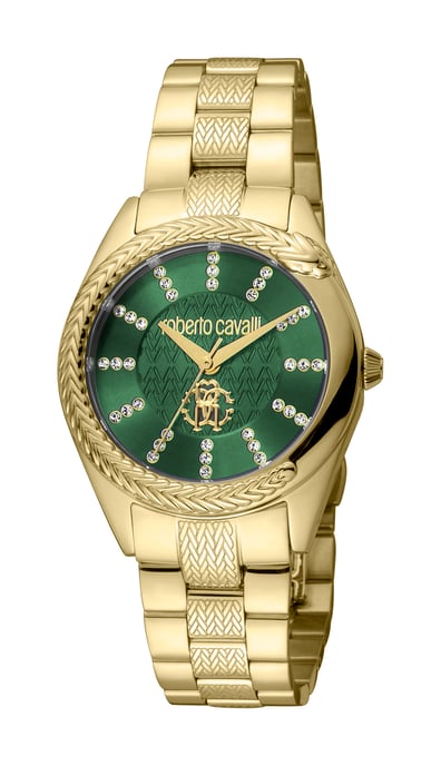 RC5L038M0065 Roberto Cavalli 4894626190001 Womens Quartz Stainless Steel Dark Green 5 ATM 32 mm Watch