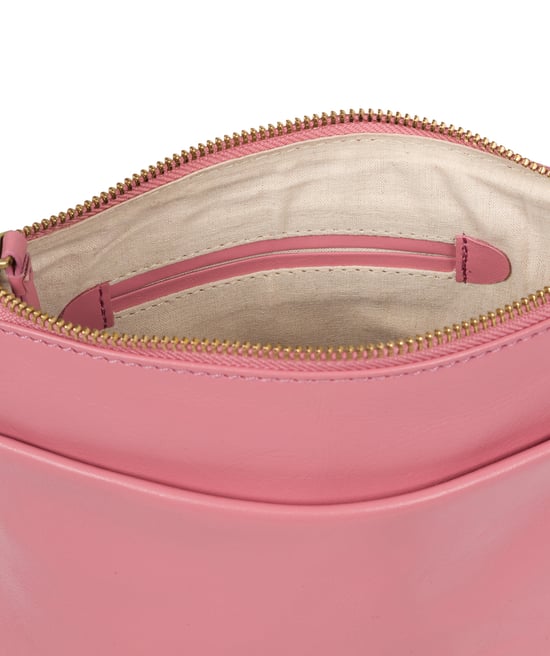 'Nikita' Blush Leather Cross Body Bag