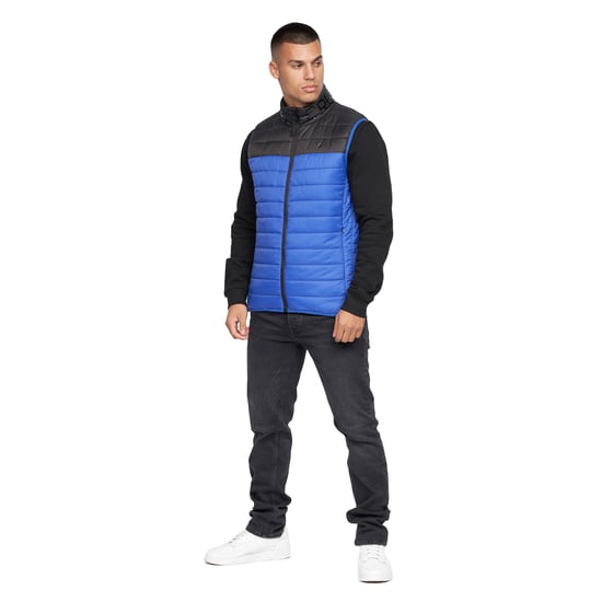 Crosshatch Mens Presnell High-Neck Gilet (Blue) - Image 4