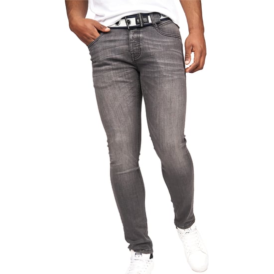Crosshatch Mens Barbeck Slim Jeans (Washed Grey) - Image 1