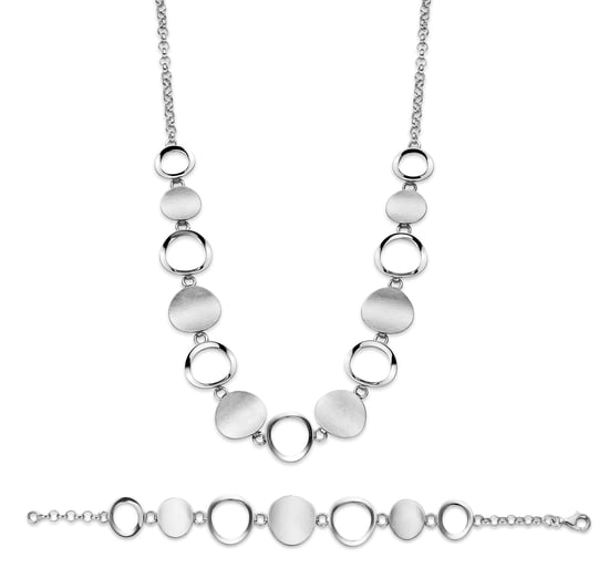Orphelia Women's 925 Sterling Silver Set: Chain + Bracelet - Silver SET-025 - Image 1