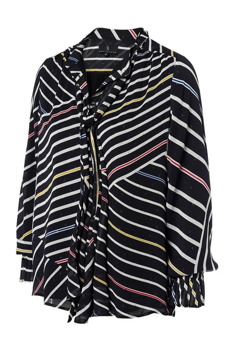 Irina-Print-Bluse Schwarz / Multi - Image 4