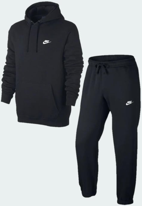 Chándal negro con capucha y forro polar Sportswear Club de Nike para hombre - Image 1