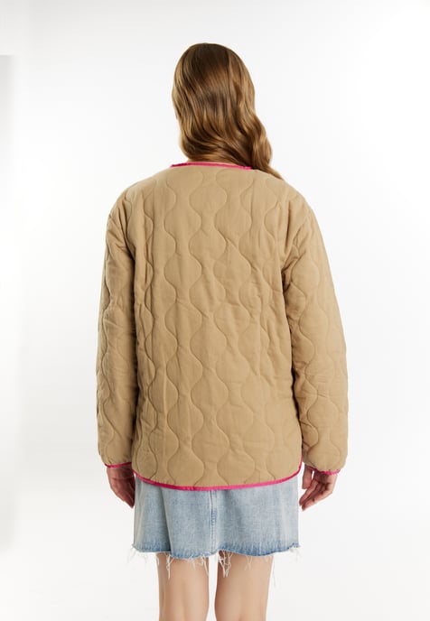 Dreimaster Quilted Jacket women taupe - Image 4