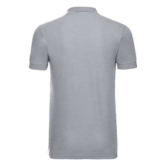 Russell Mens Stretch Short Sleeve Polo Shirt (Light Oxford) - Image 2