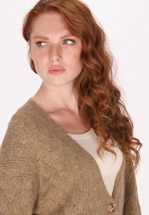 Dreimaster Cardigan women brown beige - Image 5