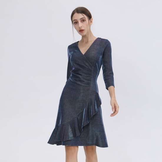 Shimmering cross-heart skater dress - Image 1