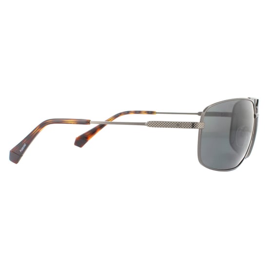 Gafas de sol polarizadas Polaroid rectangle para hombre en gris rutenio oscuro - Image 4