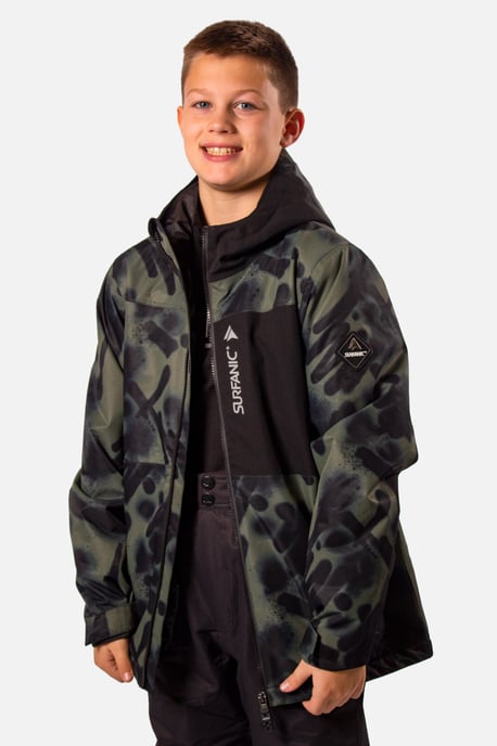 Misfit Vandal Print Jacket Dark Khaki