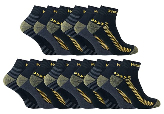 15 Pair Multipack Mens Ankle Socks | Low Cut Short Work Socks - 15 Pares - Image 1