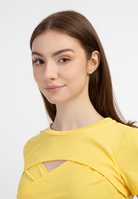 Mymo T-Shirt women light yellow - Image 5