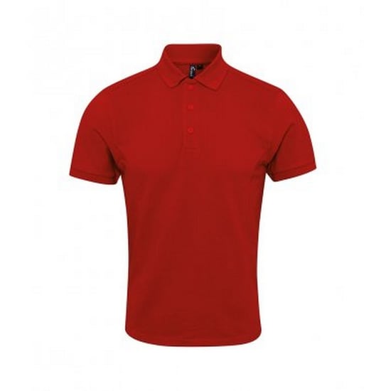 Premier Mens Coolchecker Plus Piqu Polo Shirt (Red) - Image 1
