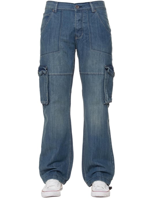 Kruze | Vaqueros Cargo Combat para Hombre - Azul - Image 4