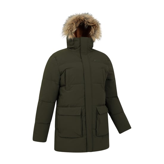 Mountain Warehouse Mens Fern Water Resistant Padded Parka (Khaki Green)