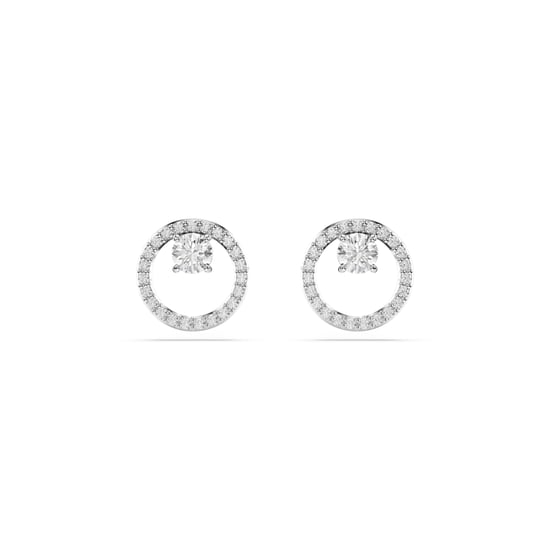 Swarovski 'Dextera' Women's Base Metal Stud Earrings - Silver 5692262 - Image 1