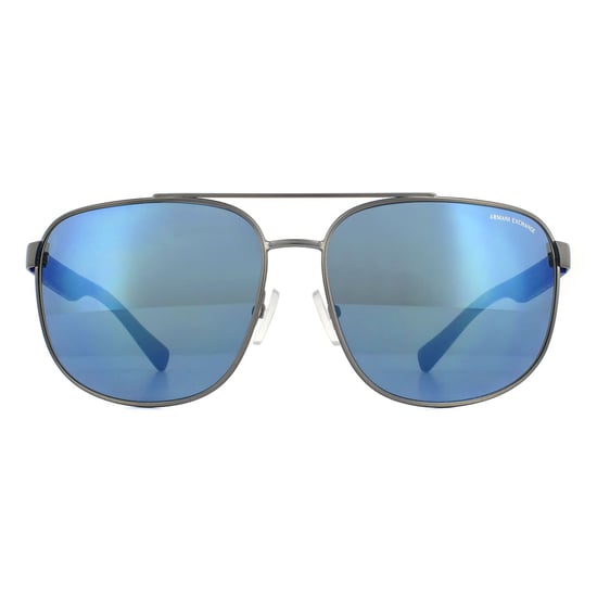 Armani Exchange Sunglasses 2026S 608855 Matte Gunmetal Blue Mirror