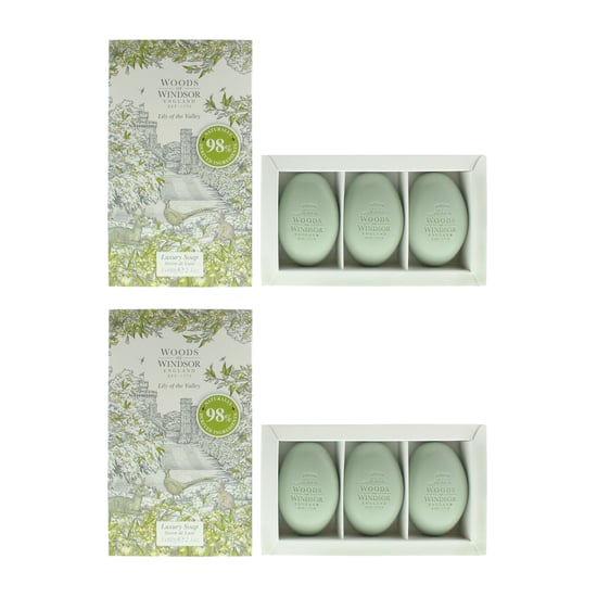 Woods Of Windsor Lily Of The Valley Luxury Soap 3 x 60g x 2