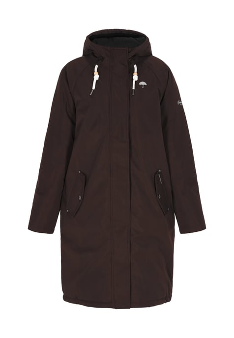 Schmuddelwedda winter parka women dark brown - Image 1