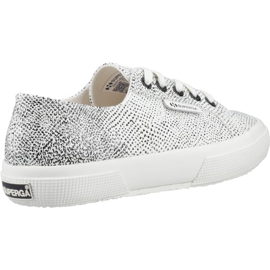 Superga 2730 Micro Faux Snake Faux Leather Women's White Avorio/Black Snake Trainers - Image 2